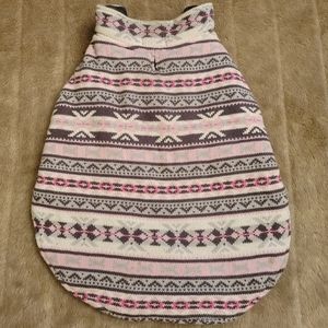 $5 w/$15+ Bundle dog coat with fair isle knit and fleece interior